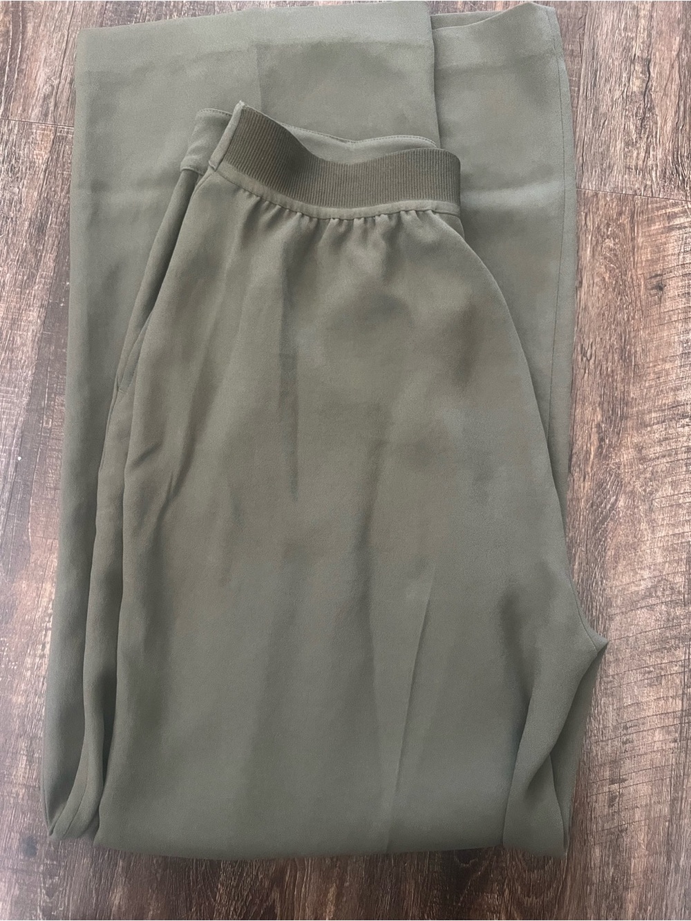 SPANX Olive Wide-Leg Trousers - Picture 4 of 5